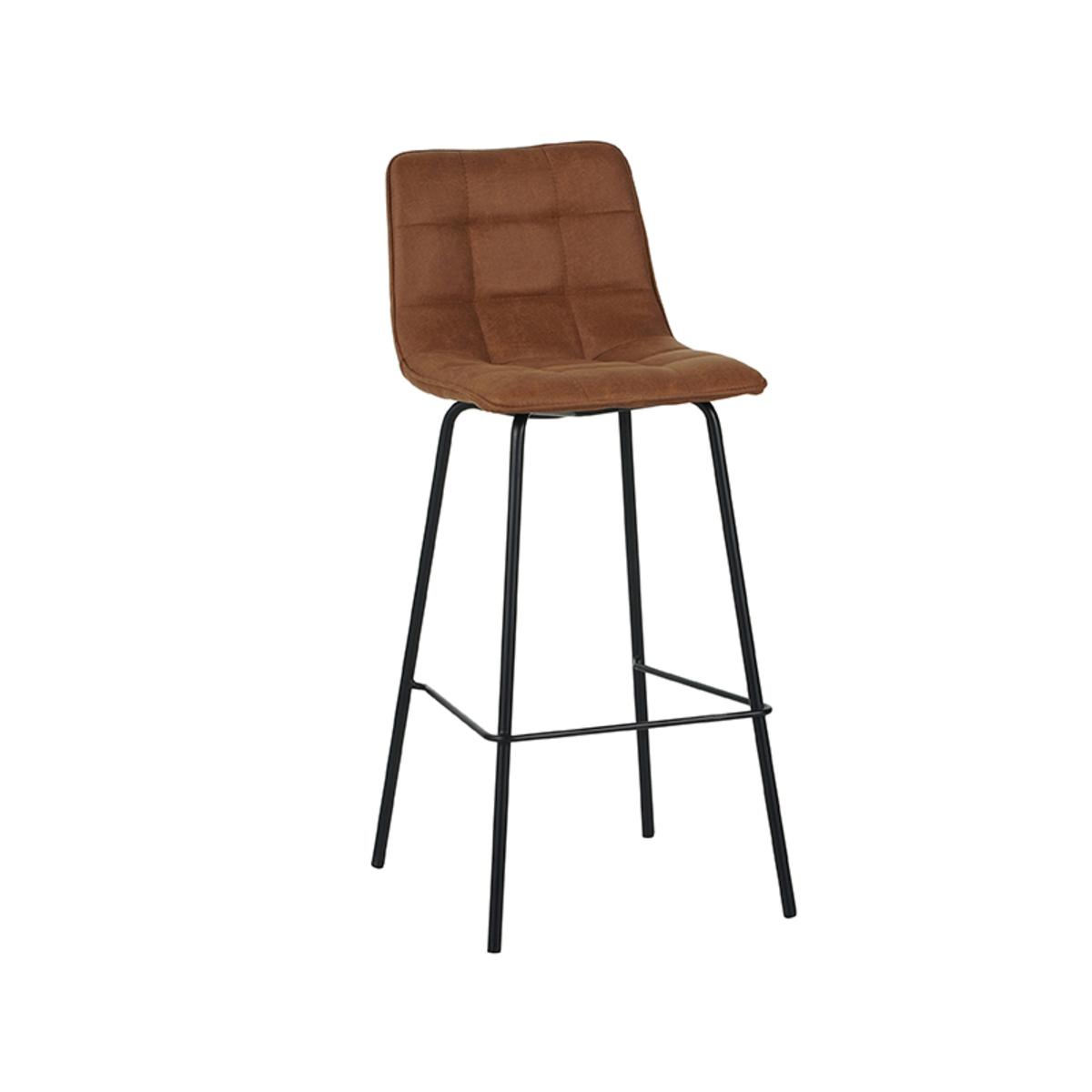  Eetkamerstoel Bistro - Cognac - Micro Suede afbeelding 1