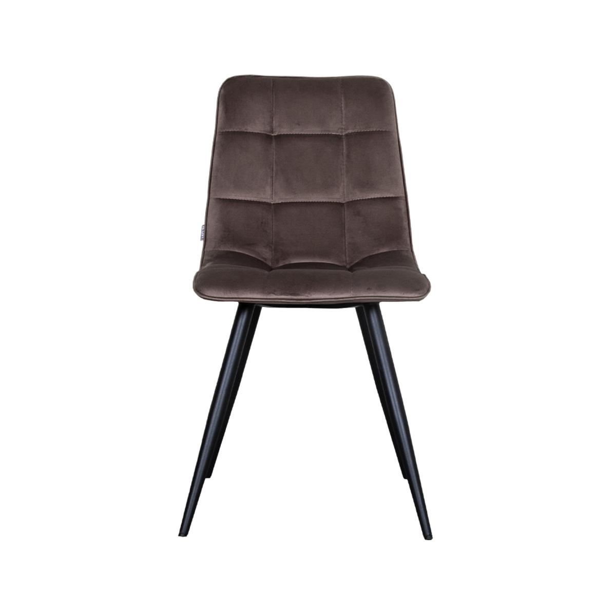  Eetkamerstoel Bistro - Taupe - Fluweel - Black Frame afbeelding 3