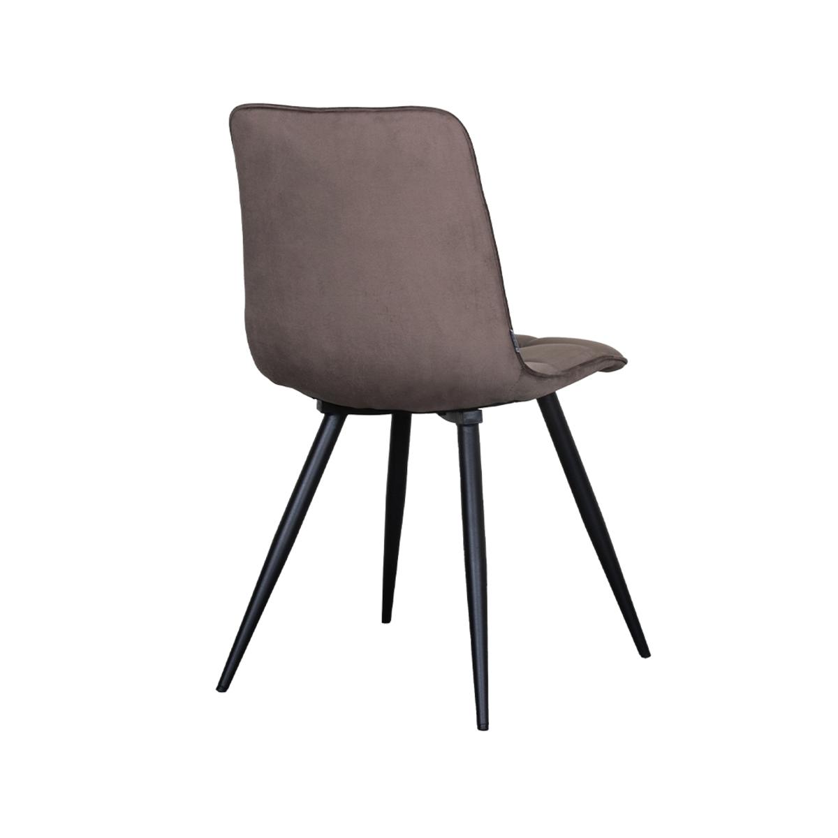  Eetkamerstoel Bistro - Taupe - Fluweel - Black Frame afbeelding 5