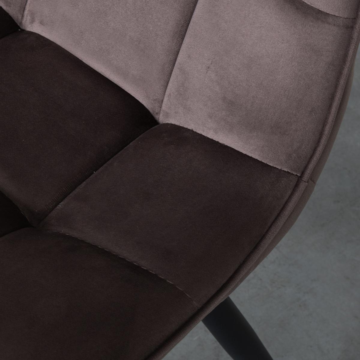  Eetkamerstoel Bistro - Taupe - Fluweel - Black Frame afbeelding 6