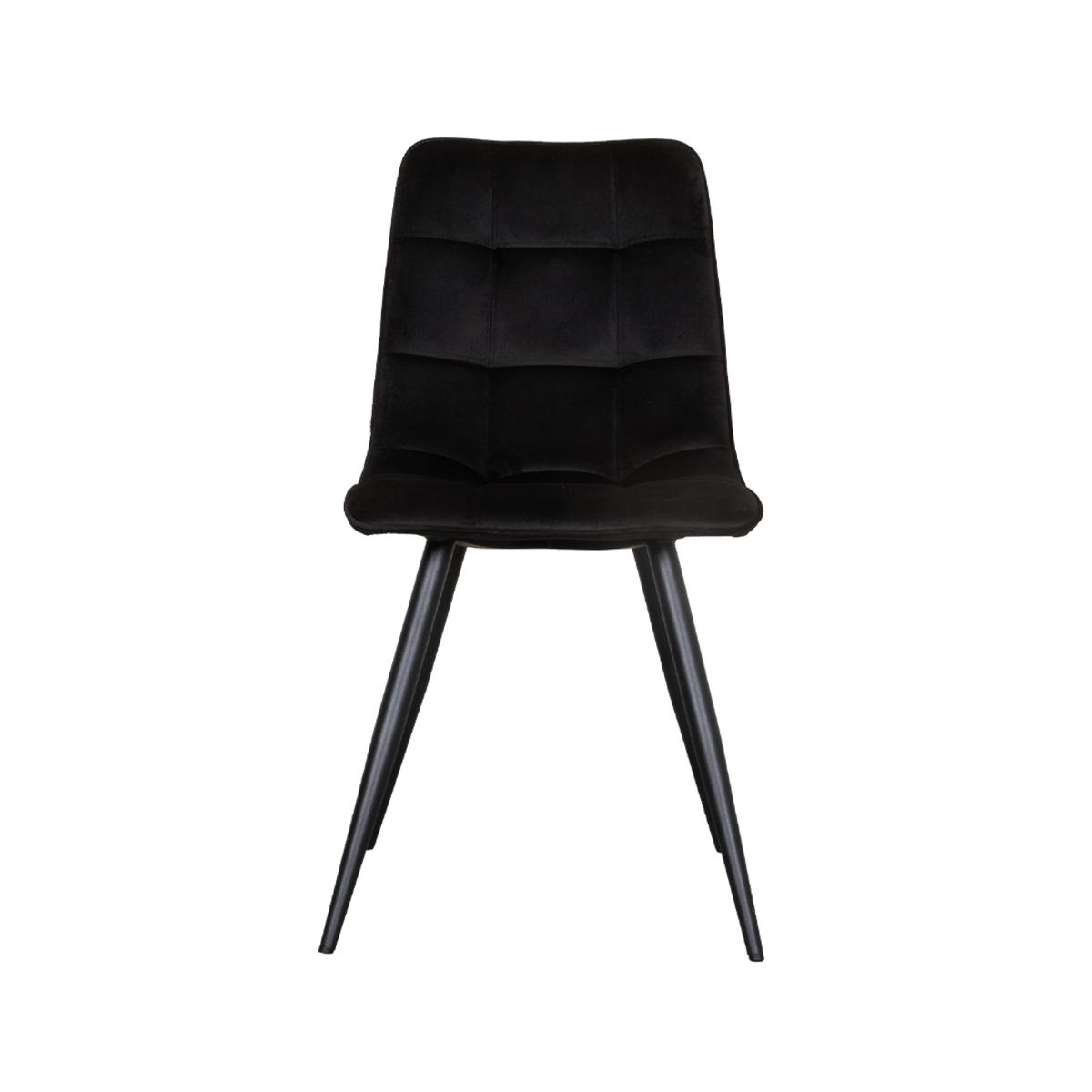  Eetkamerstoel Bistro - Zwart - Fluweel - Black Frame afbeelding 3