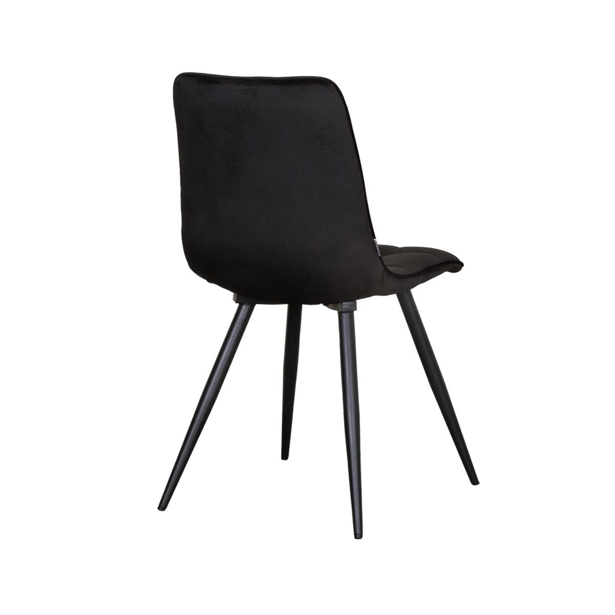  Eetkamerstoel Bistro - Zwart - Fluweel - Black Frame afbeelding 5