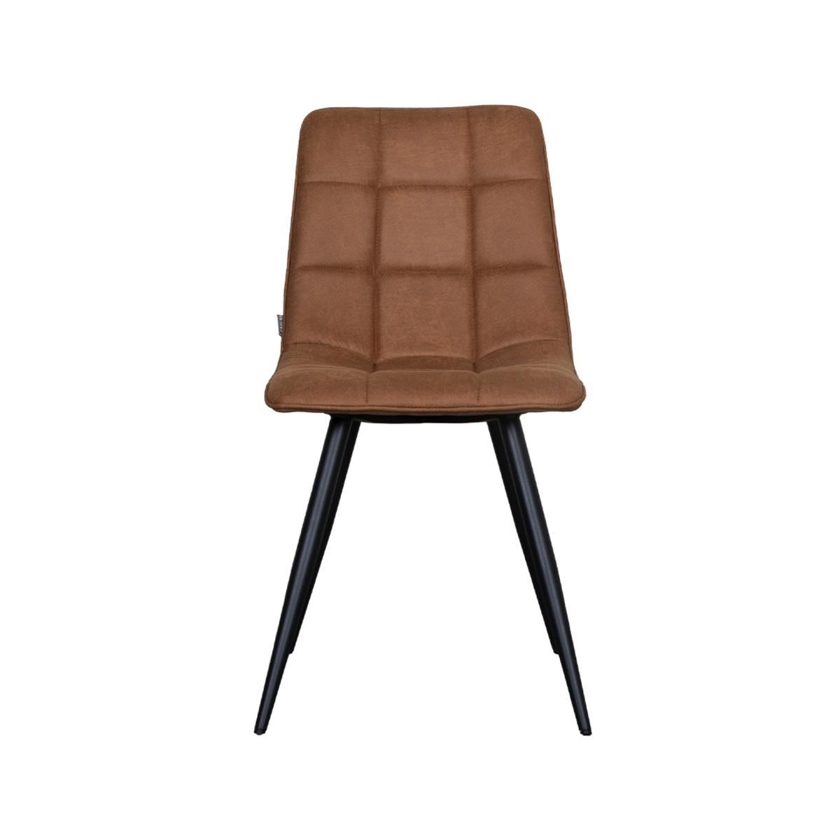 Eetkamerstoel Bistro - Cognac - Micro Suede - Black Frame afbeelding 3