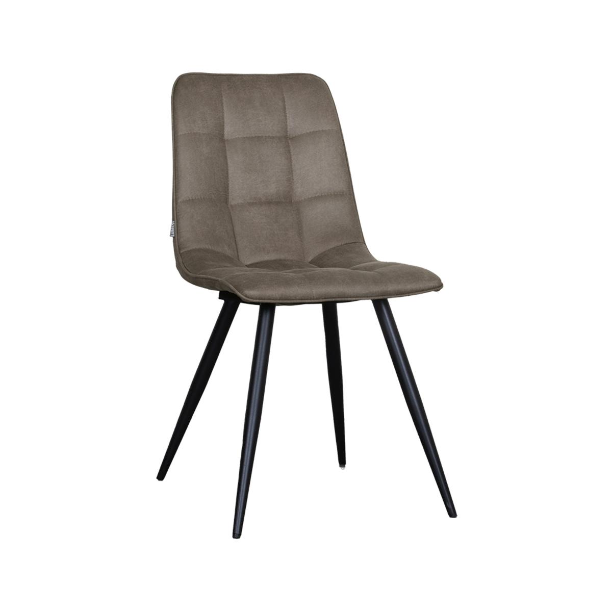  Eetkamerstoel Bistro - Taupe - Micro Suede - Black Frame afbeelding 2