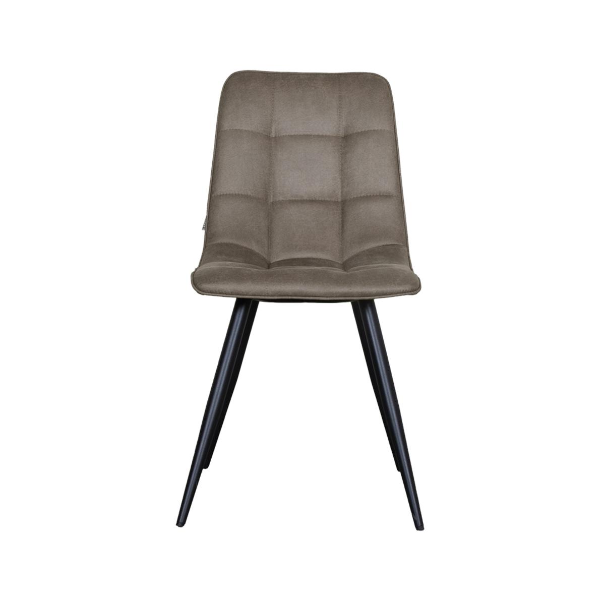  Eetkamerstoel Bistro - Taupe - Micro Suede - Black Frame afbeelding 3