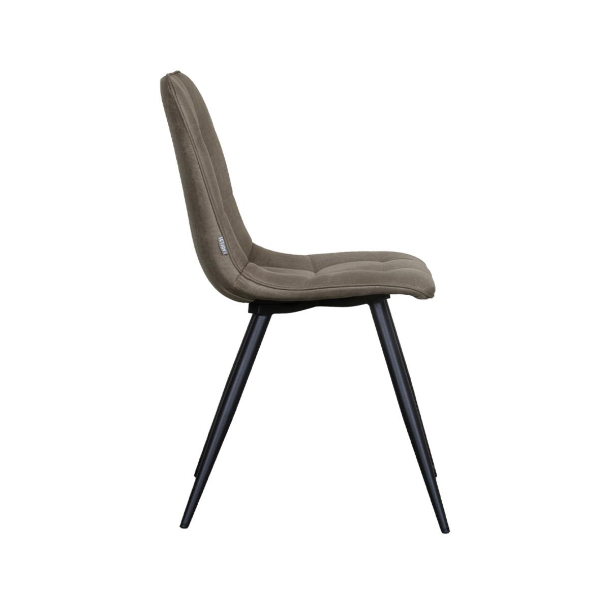  Eetkamerstoel Bistro - Taupe - Micro Suede - Black Frame afbeelding 4