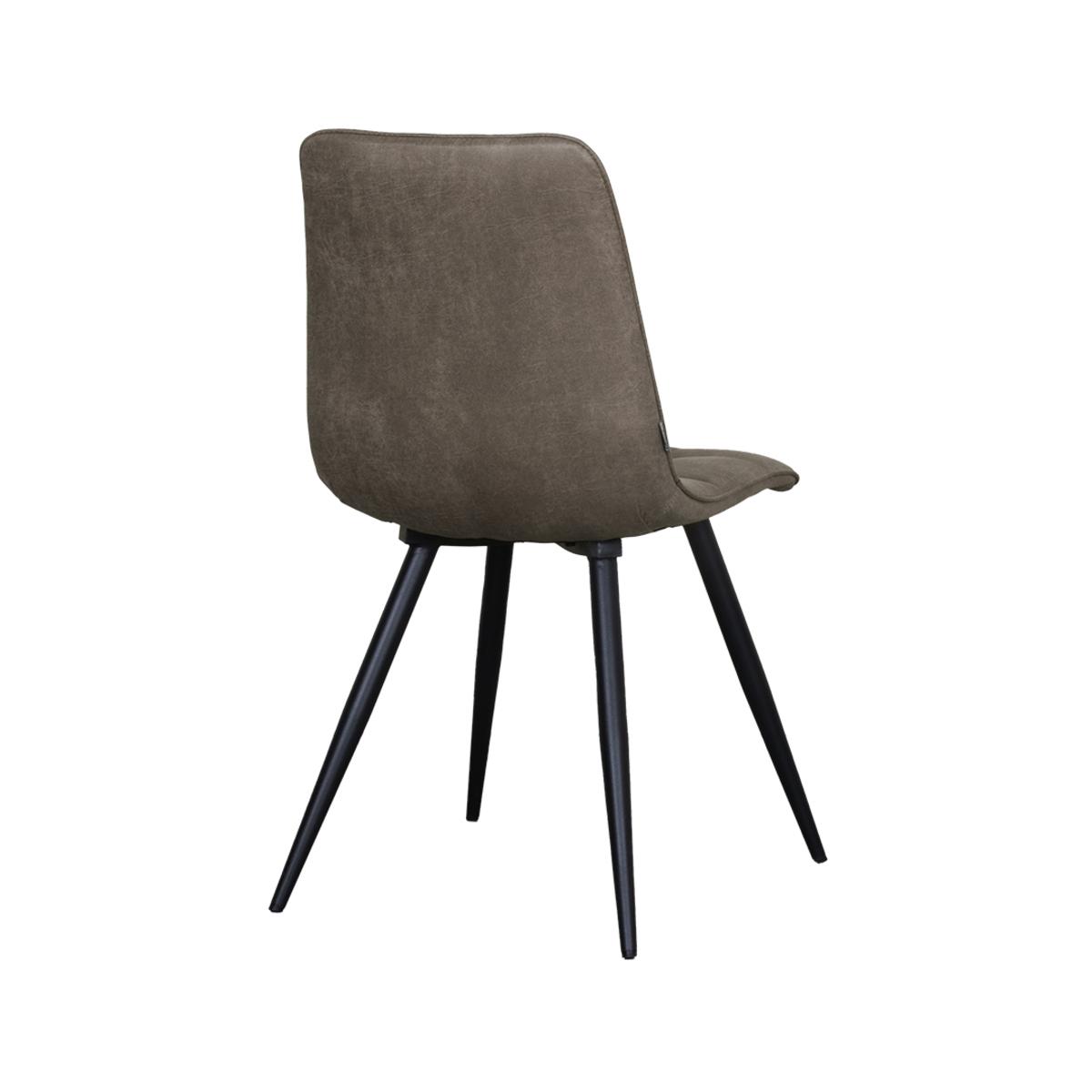  Eetkamerstoel Bistro - Taupe - Micro Suede - Black Frame afbeelding 5