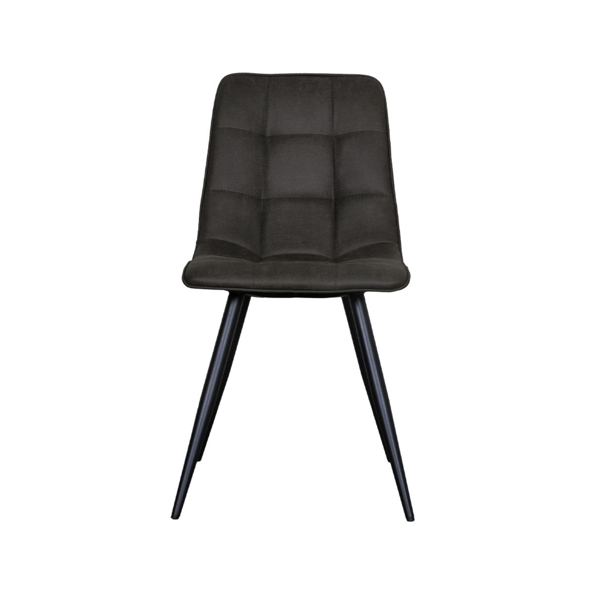  Eetkamerstoel Bistro - Antraciet - Micro Suede - Black Frame afbeelding 3