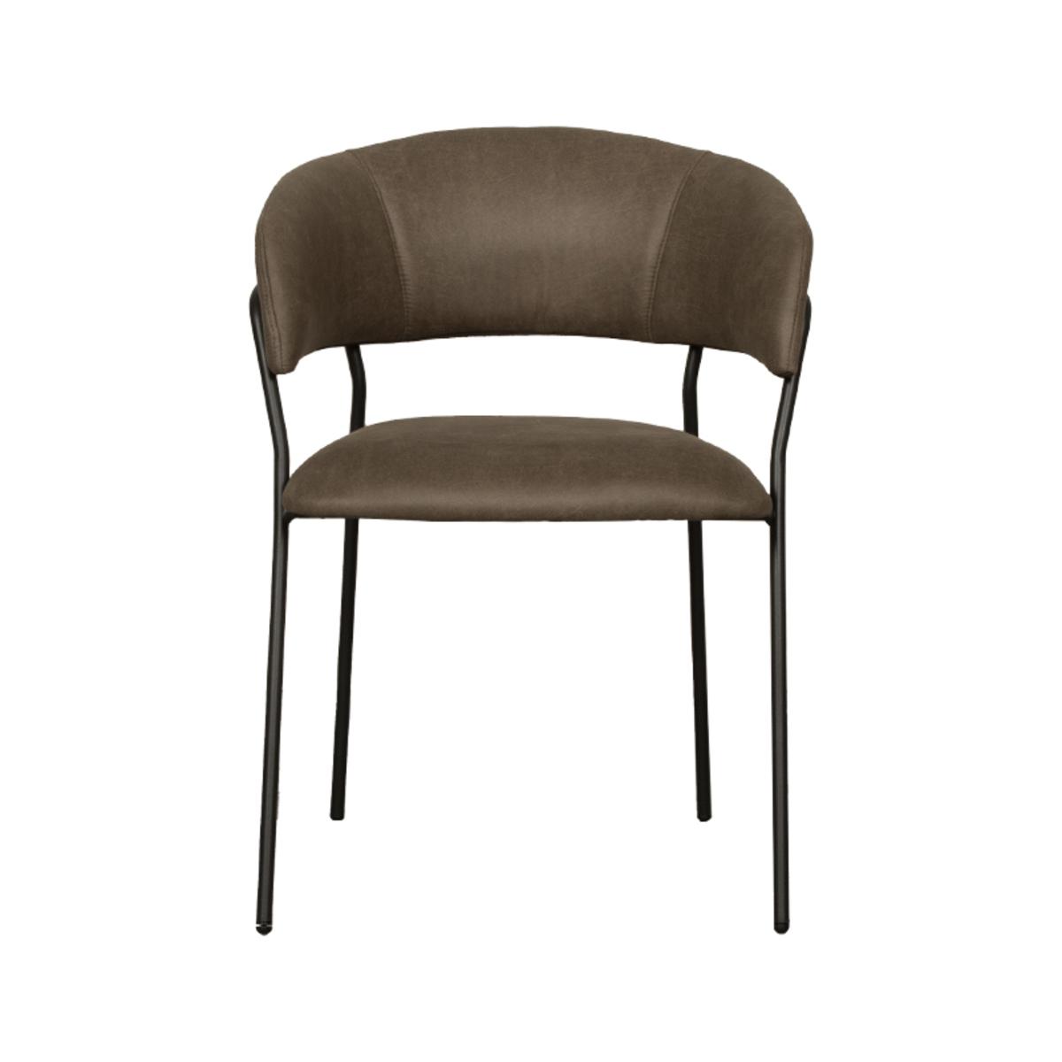  Eetkamerstoel Luuk - Moss - Micro Suede - Black Frame afbeelding 2