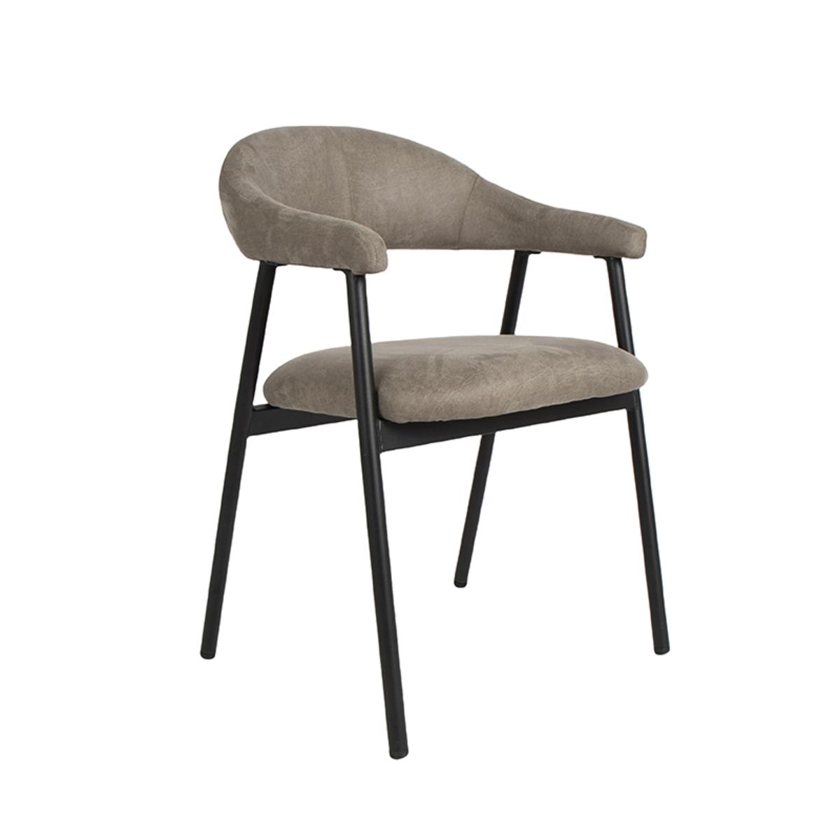  Eetkamerstoel Amaze - Taupe - Micro Suede afbeelding 1
