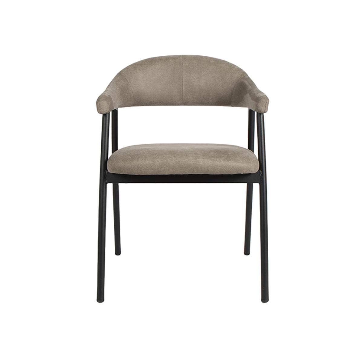  Eetkamerstoel Amaze - Taupe - Micro Suede afbeelding 2