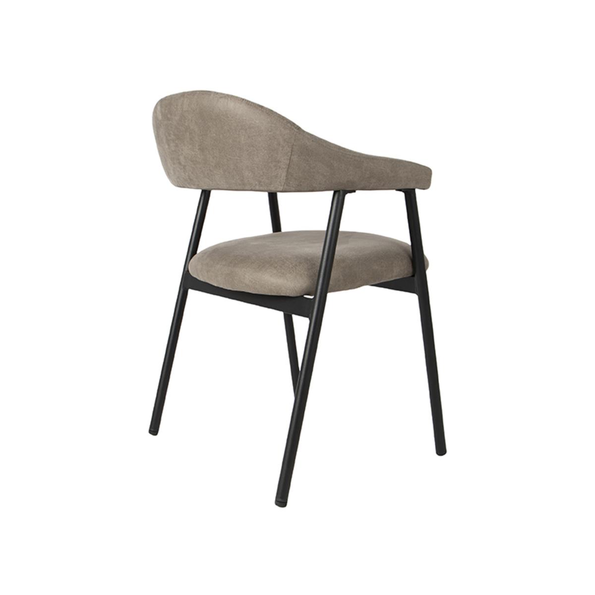  Eetkamerstoel Amaze - Taupe - Micro Suede afbeelding 4