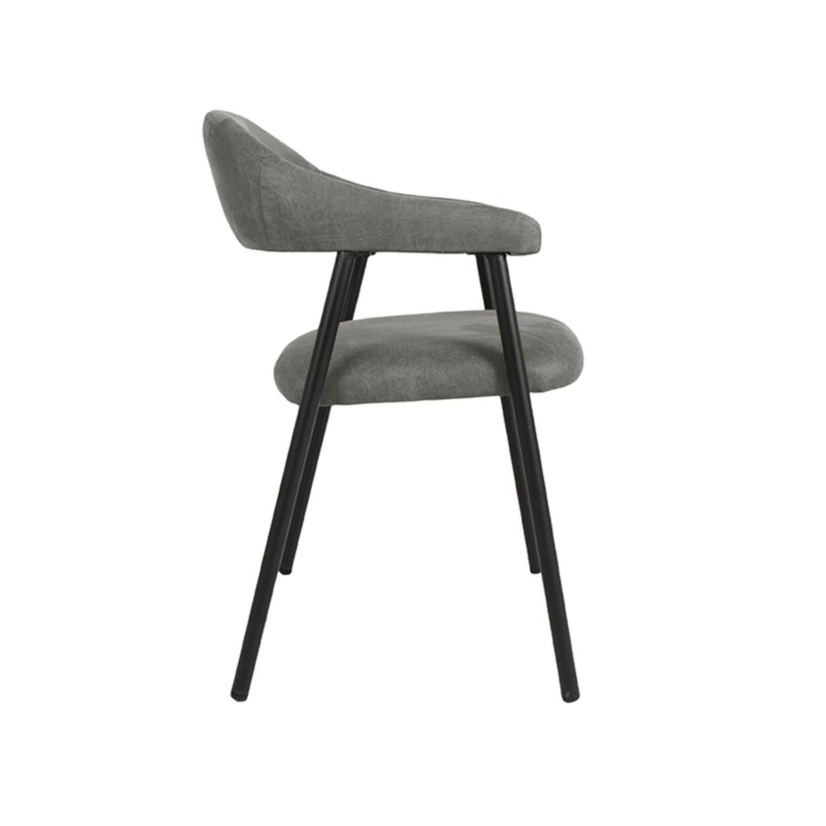  Eetkamerstoel Amaze - Antraciet - Micro Suede afbeelding 3