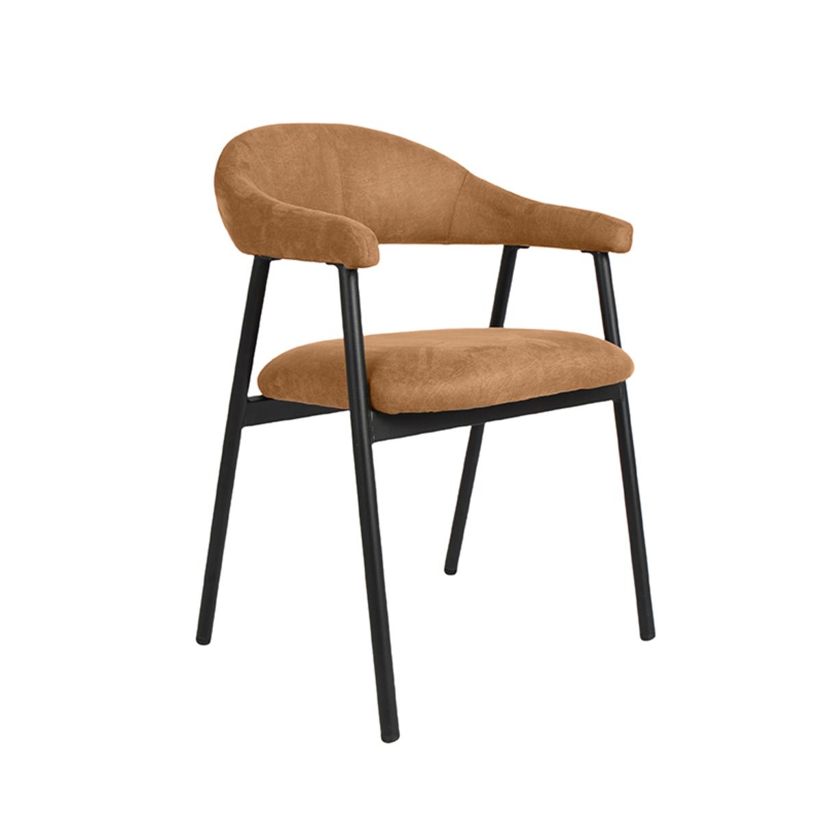  Eetkamerstoel Amaze - Cognac - Micro Suede afbeelding 1