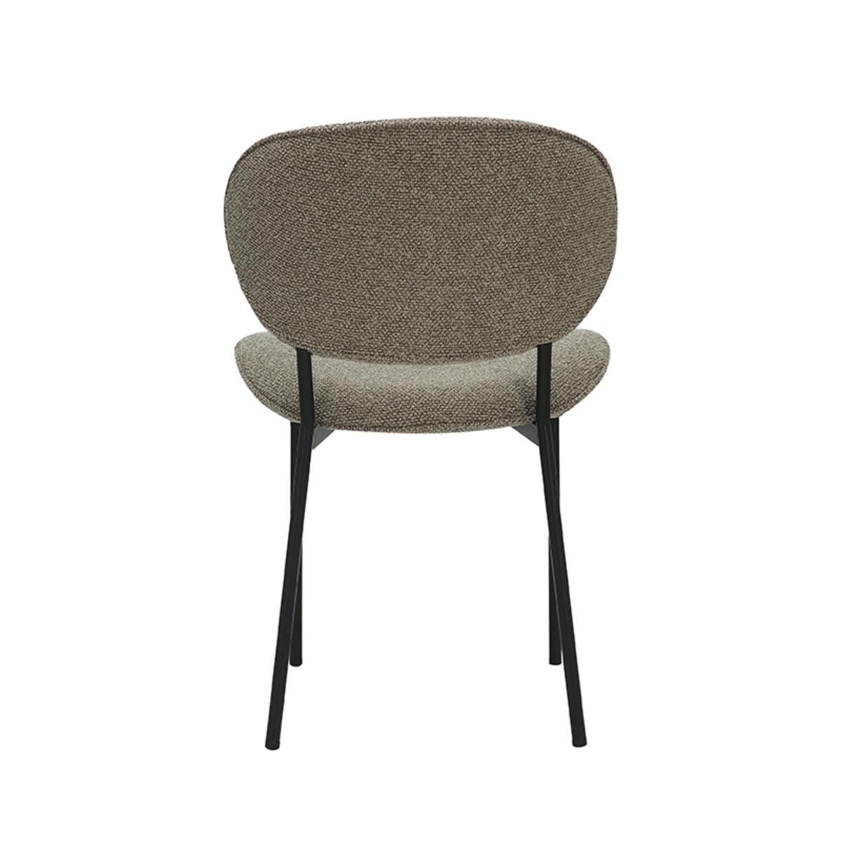  Eetkamerstoel Senn - Truffel grijs - Boucle - Black Frame afbeelding 5