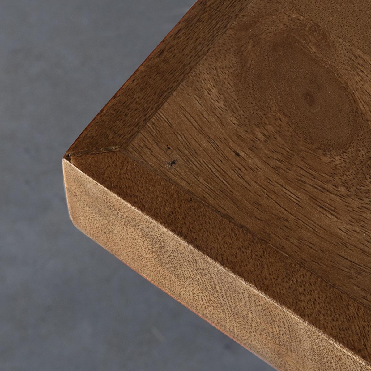  Eetkamertafel Tafelblad Straight Edge - Nature - Mangohout - 70 cm Straight afbeelding 2