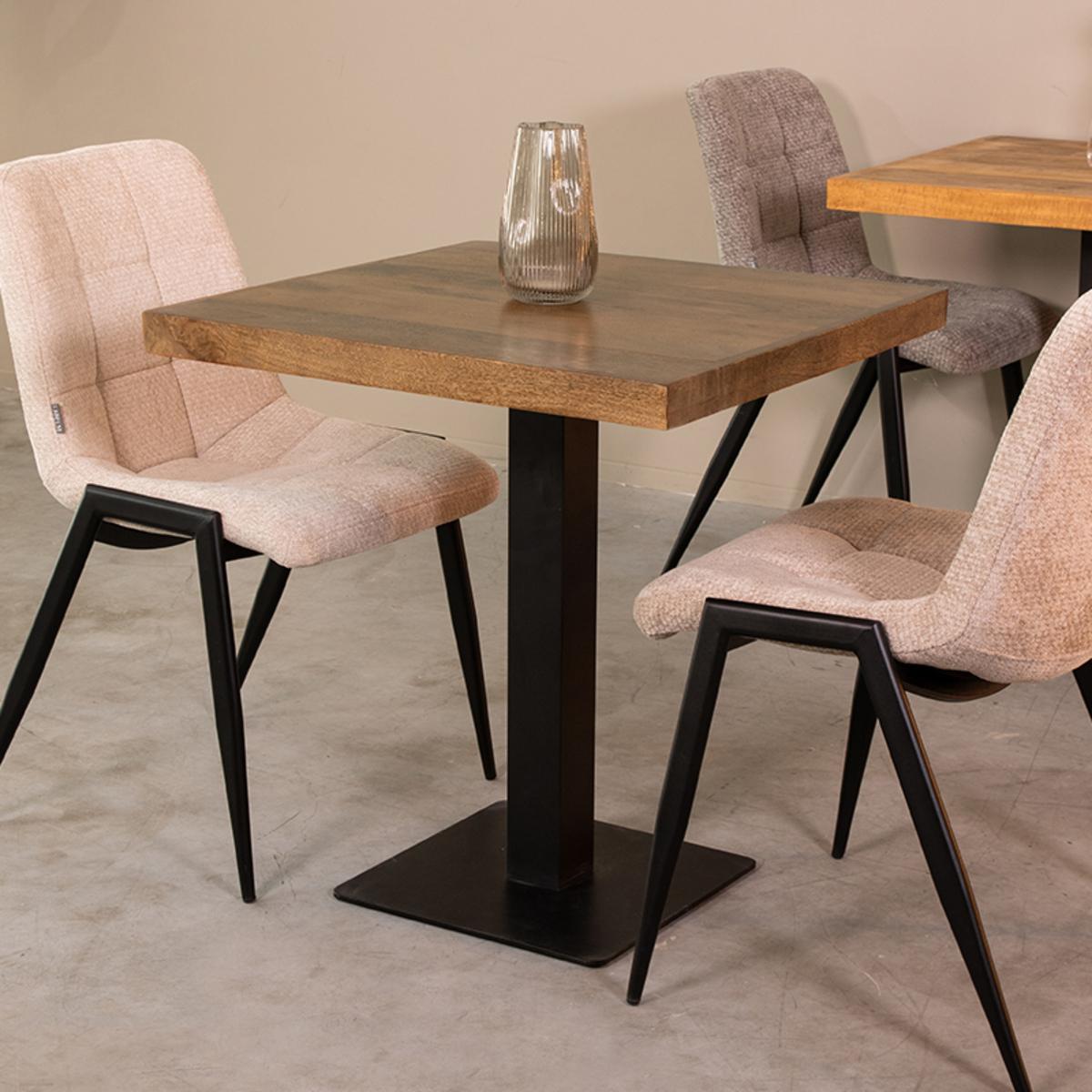  Eetkamertafel Tafelblad Straight Edge - Nature - Mangohout - 70 cm Straight afbeelding 3