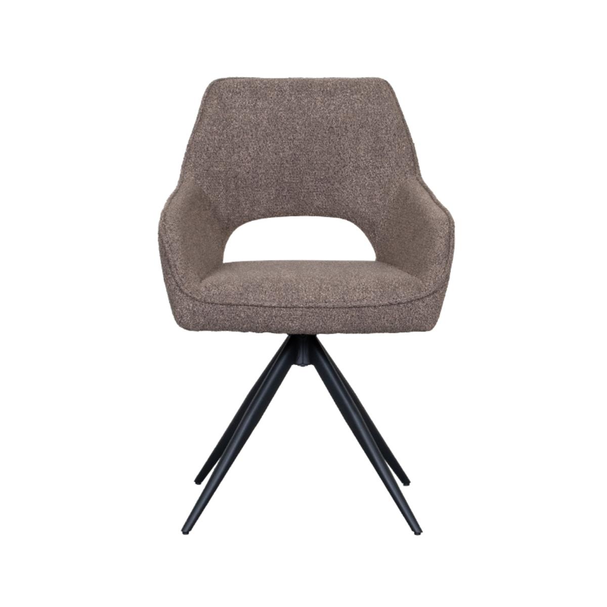  Eetkamerstoel Finley - Bruin - Boucle afbeelding 2