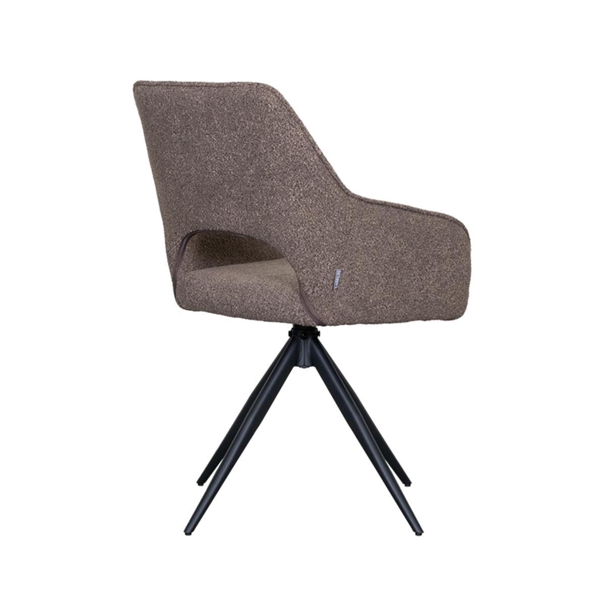  Eetkamerstoel Finley - Bruin - Boucle afbeelding 3