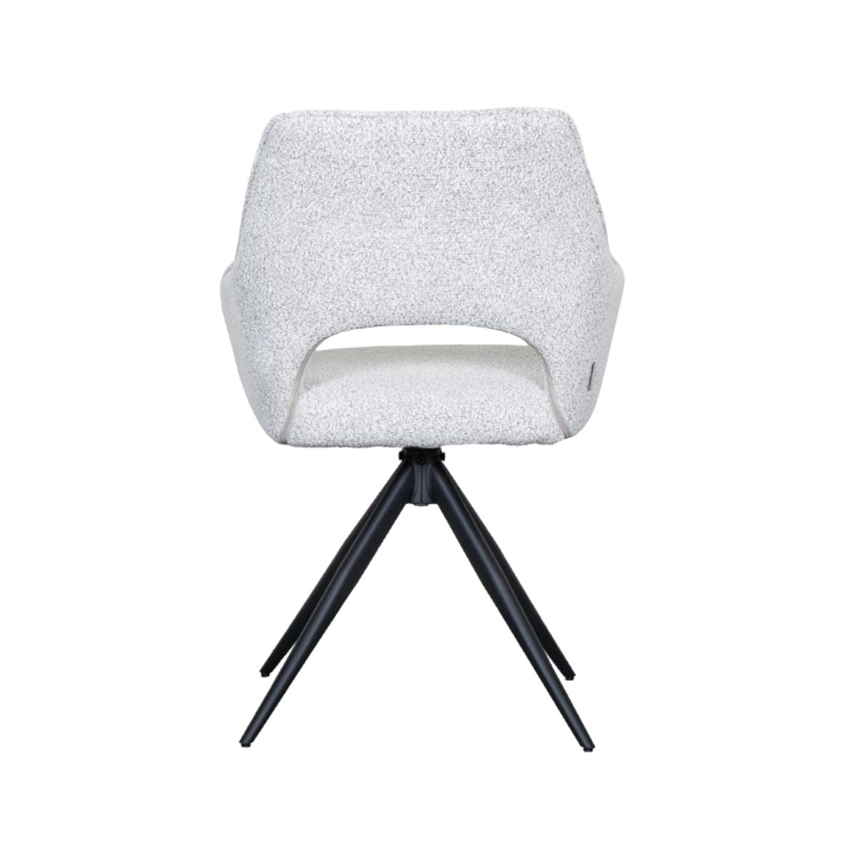  Eetkamerstoel Finley - Wit - Boucle afbeelding 5