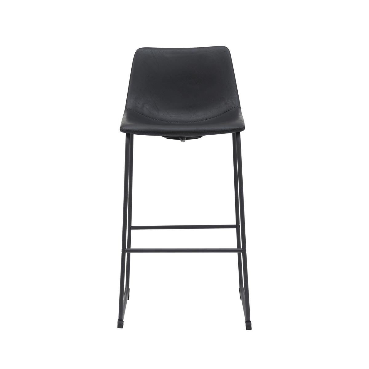  Barkruk Risto - Zwart - PU-Leder - Zithoogte 75 afbeelding 2