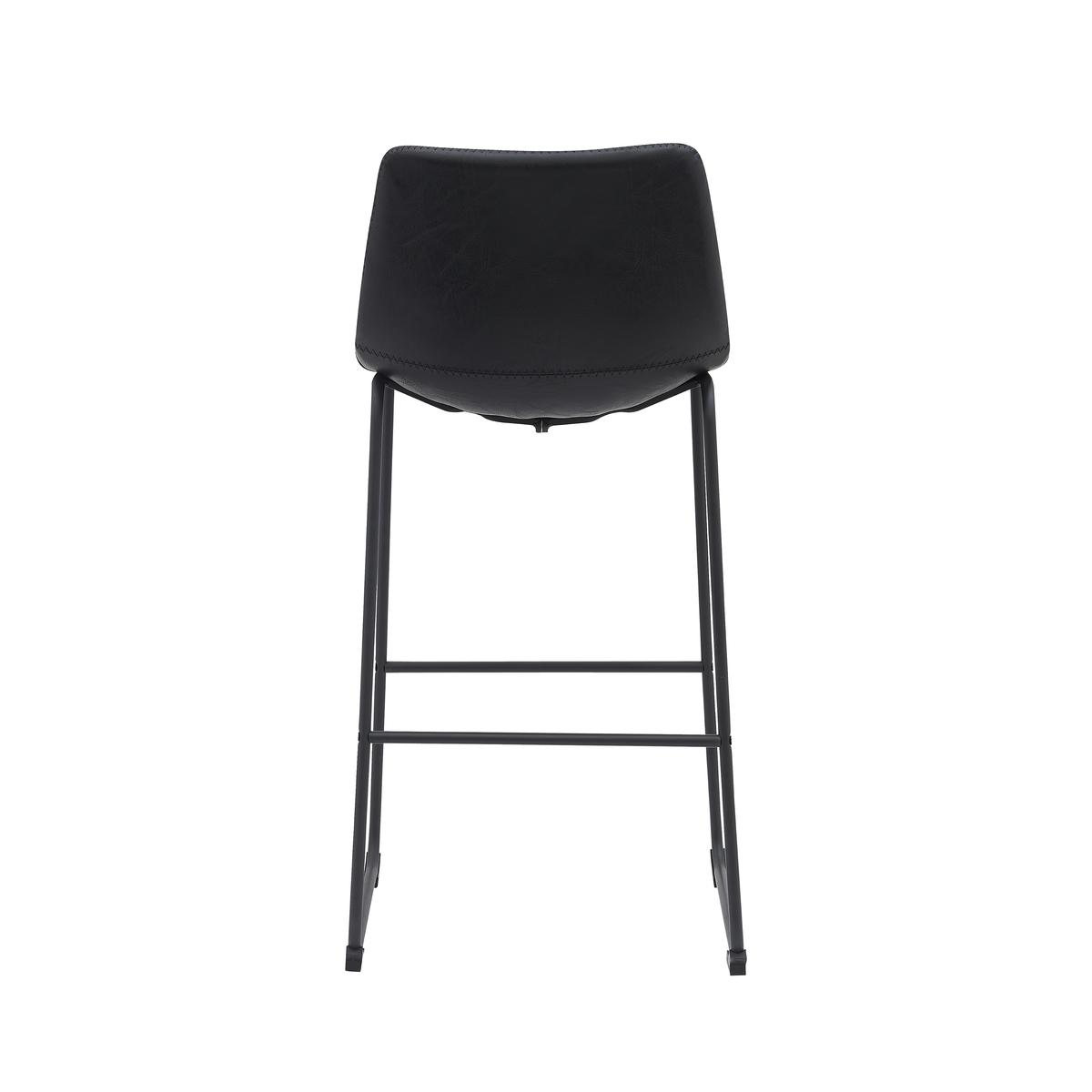  Barkruk Risto - Zwart - PU-Leder - Zithoogte 75 afbeelding 4