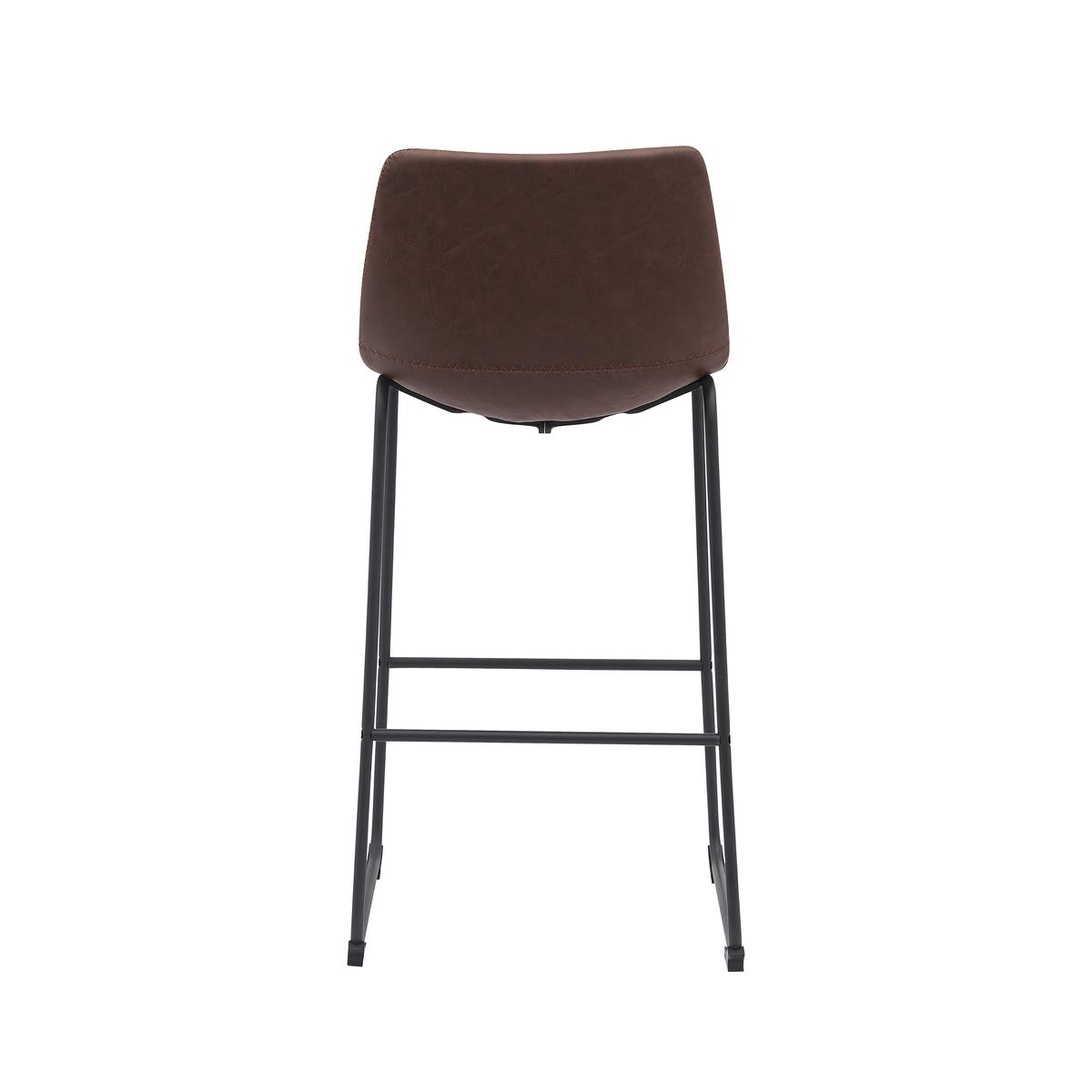  Barkruk Risto - Bruin - PU-Leder - Zithoogte 75 afbeelding 4
