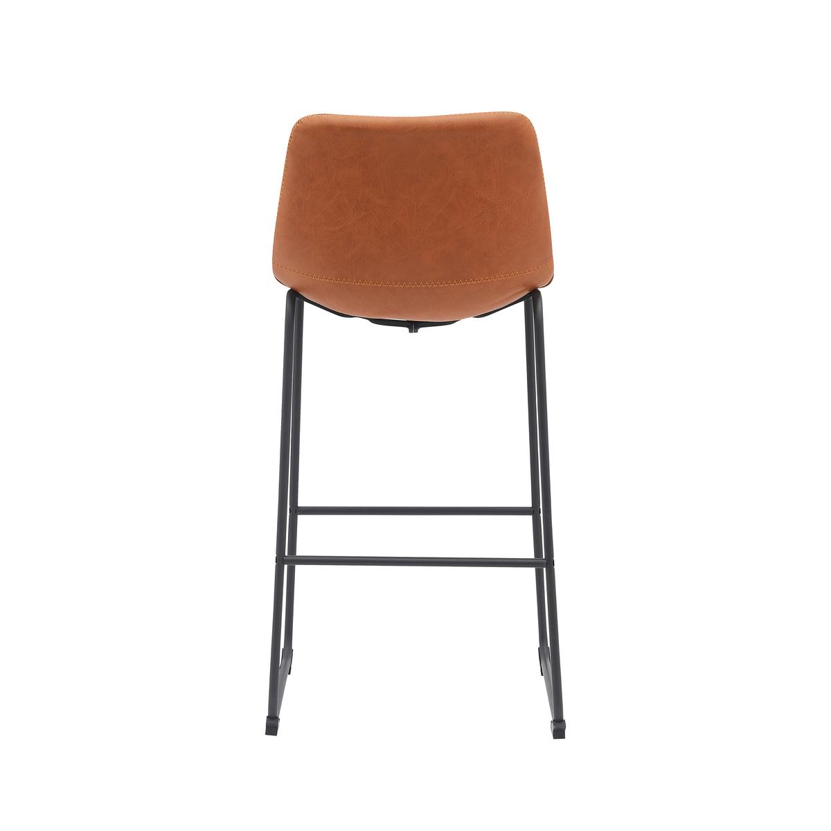  Barkruk Risto - Cognac - PU-Leder - Zithoogte 75 afbeelding 4