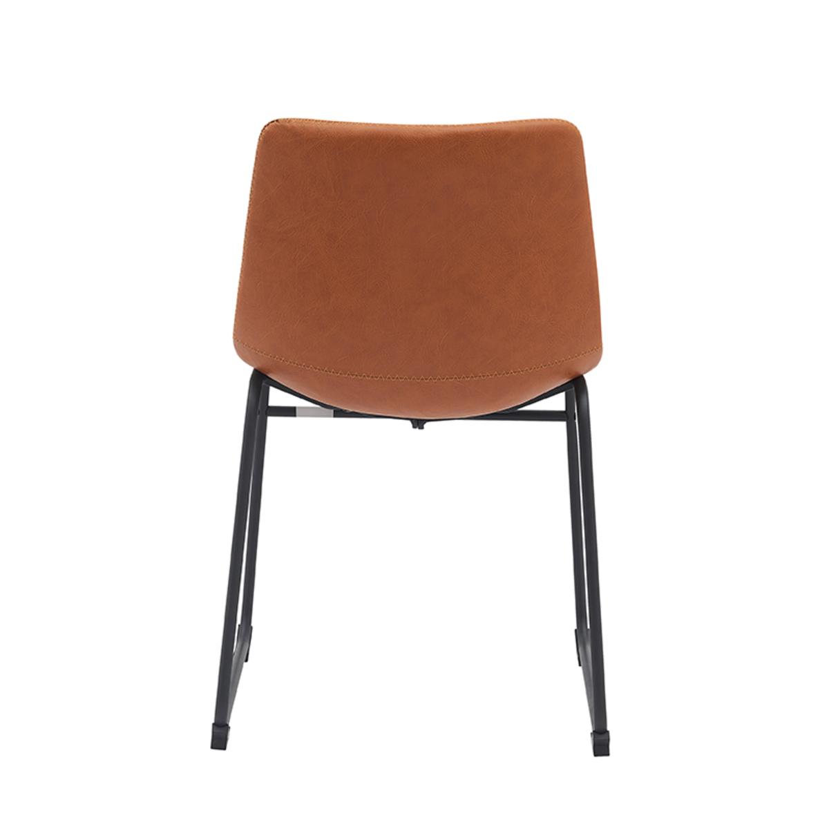  Eetkamerstoel Risto - Cognac - PU-Leder afbeelding 4
