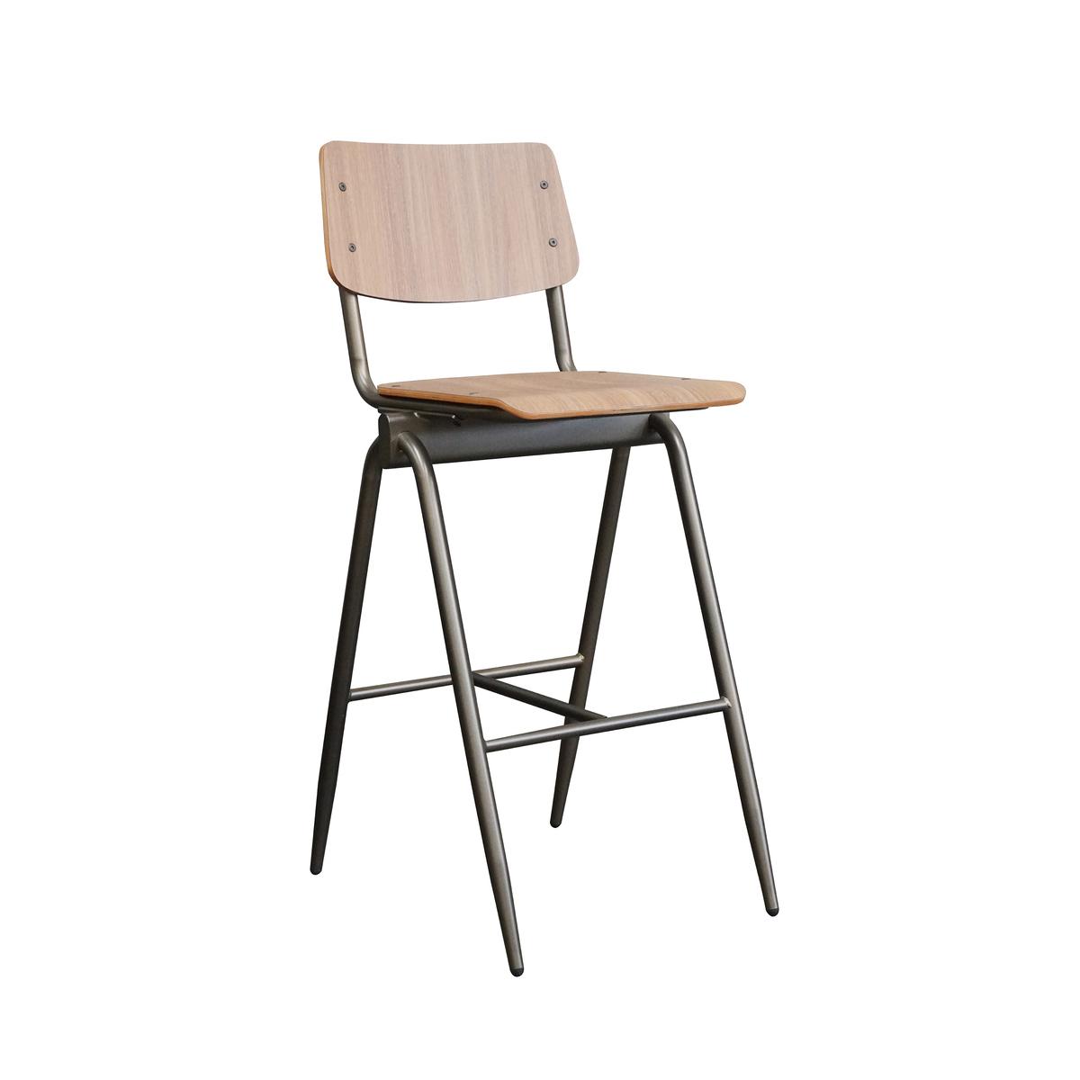 Barkruk Solid - Bruin - Hout - Zithoogte 75 afbeelding 1