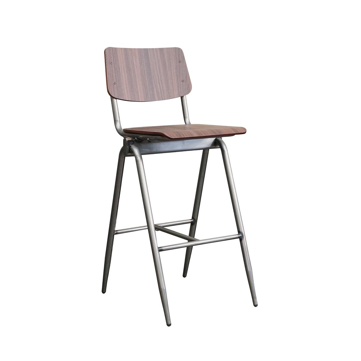  Barkruk Solid - Donkerbruin - Hout - Zithoogte 75 afbeelding 1