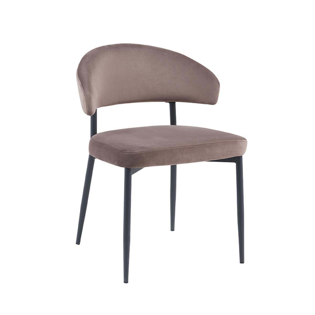  Eetkamerstoel Bliss - Taupe - Fluweel afbeelding 6