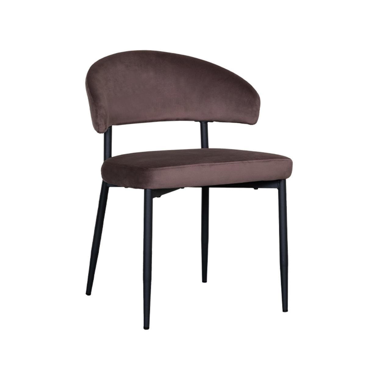  Eetkamerstoel Bliss - Taupe - Fluweel afbeelding 1