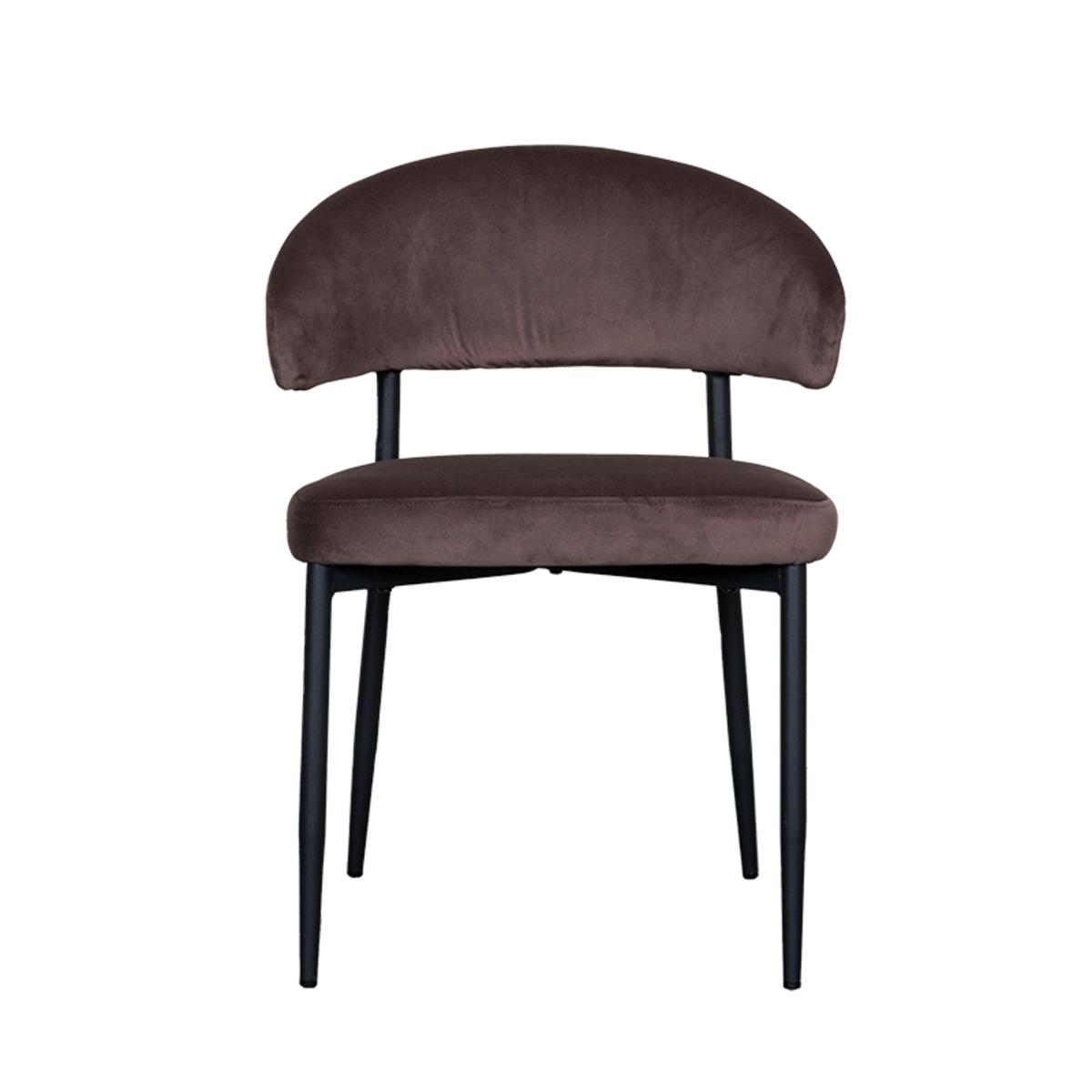  Eetkamerstoel Bliss - Taupe - Fluweel afbeelding 2