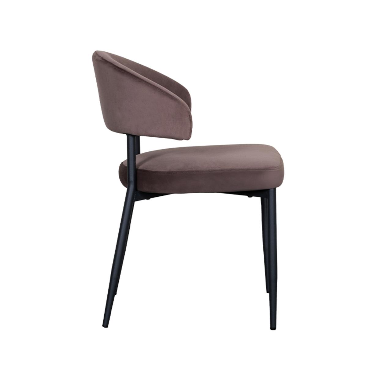  Eetkamerstoel Bliss - Taupe - Fluweel afbeelding 3