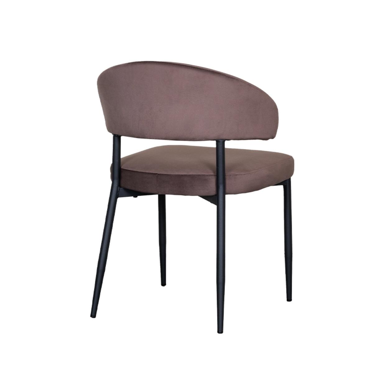  Eetkamerstoel Bliss - Taupe - Fluweel afbeelding 4