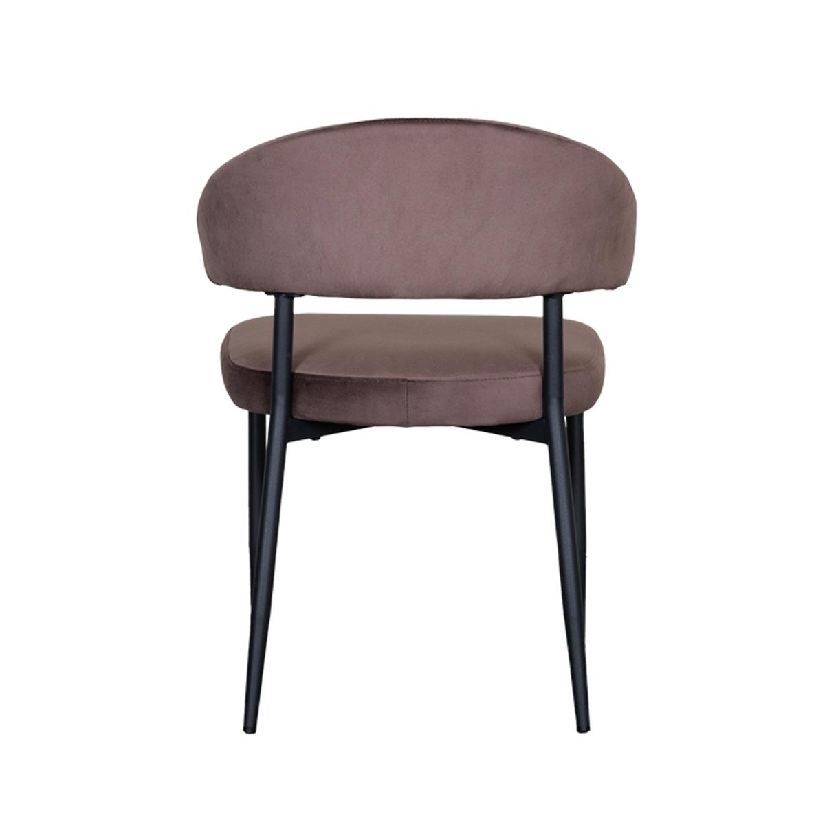  Eetkamerstoel Bliss - Taupe - Fluweel afbeelding 5