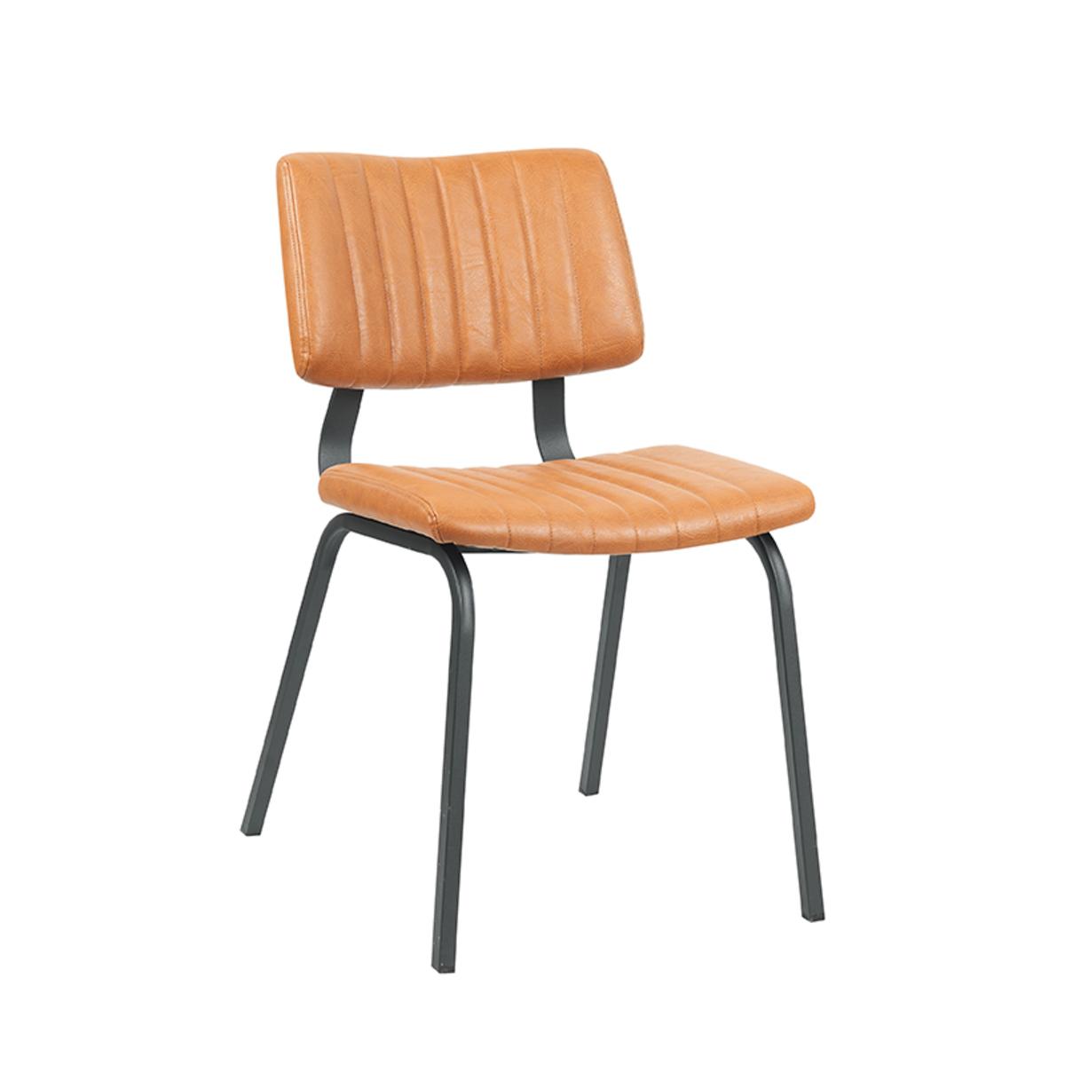  Eetkamerstoel Gusto - Cognac - PU-Leder afbeelding 1