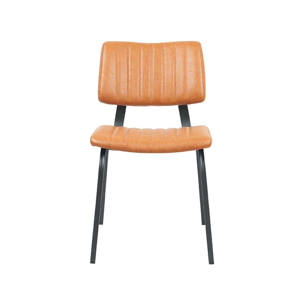  Eetkamerstoel Gusto - Cognac - PU-Leder afbeelding 2