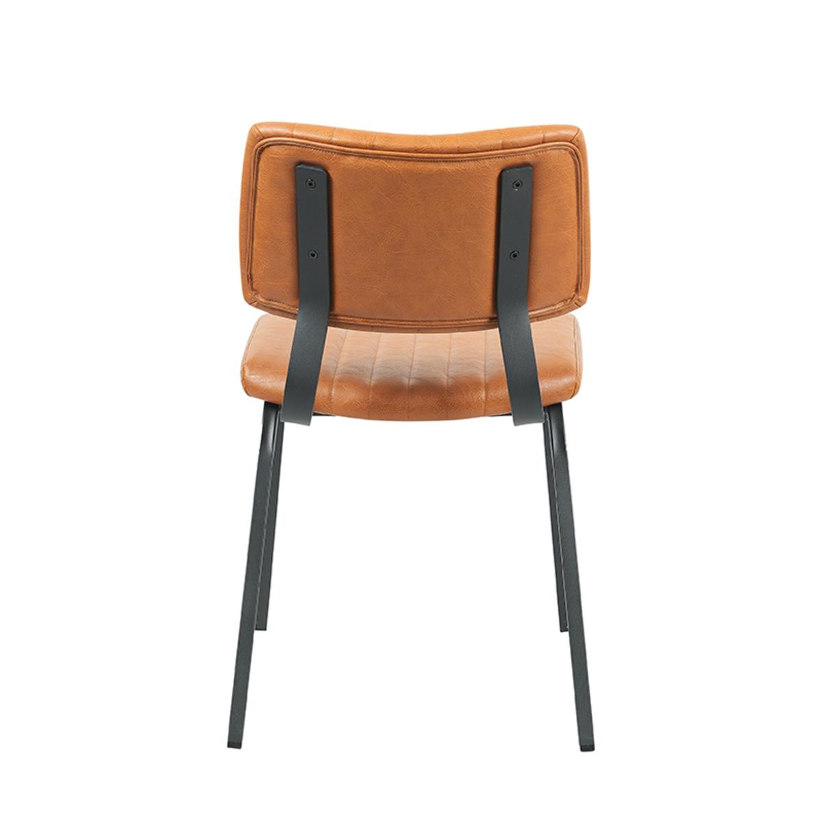  Eetkamerstoel Gusto - Cognac - PU-Leder afbeelding 3