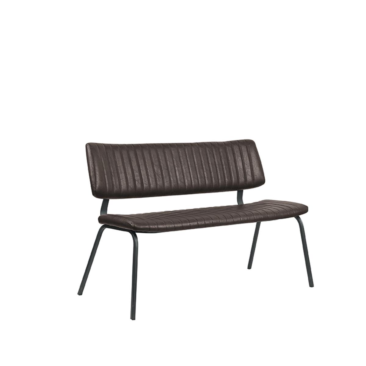  Eetkamerbank Gusto - Donkerbruin - PU-Leder - 120 cm afbeelding 1