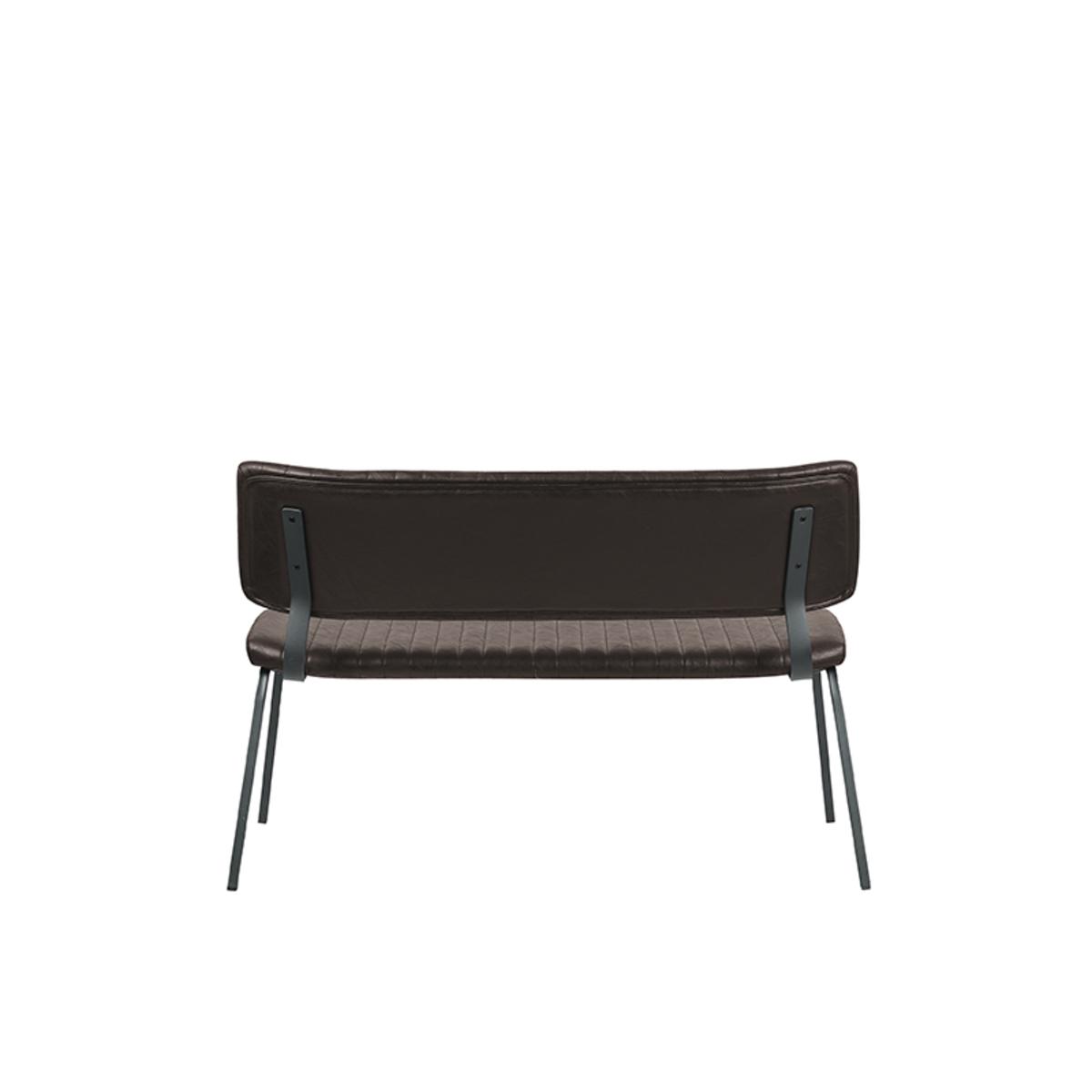  Eetkamerbank Gusto - Donkerbruin - PU-Leder - 120 cm afbeelding 3