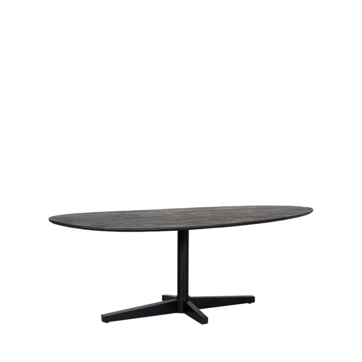  Eetkamertafel Rosie - Zwart - Mangohout - 220x100 cm afbeelding 2