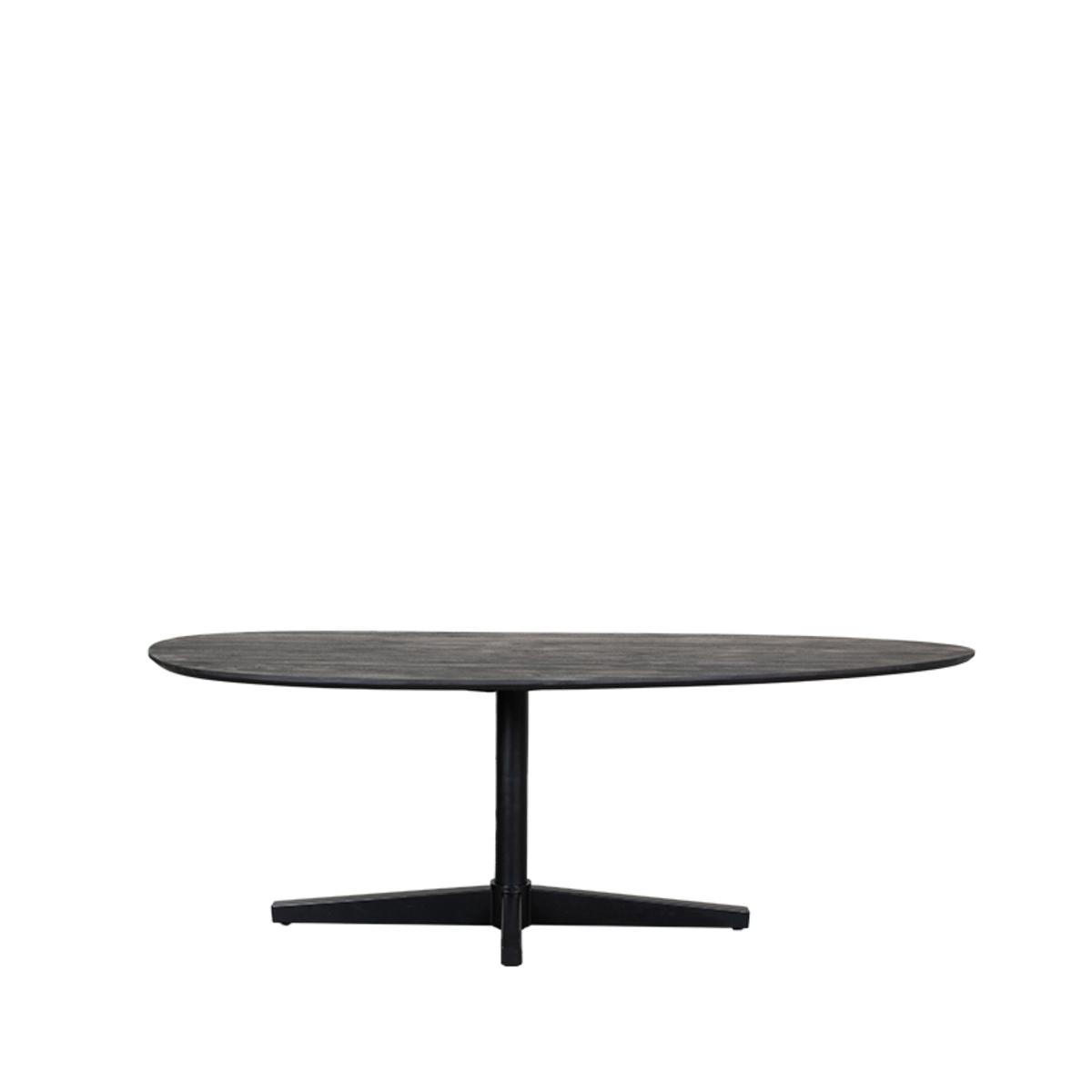  Eetkamertafel Rosie - Zwart - Mangohout - 220x100 cm afbeelding 3