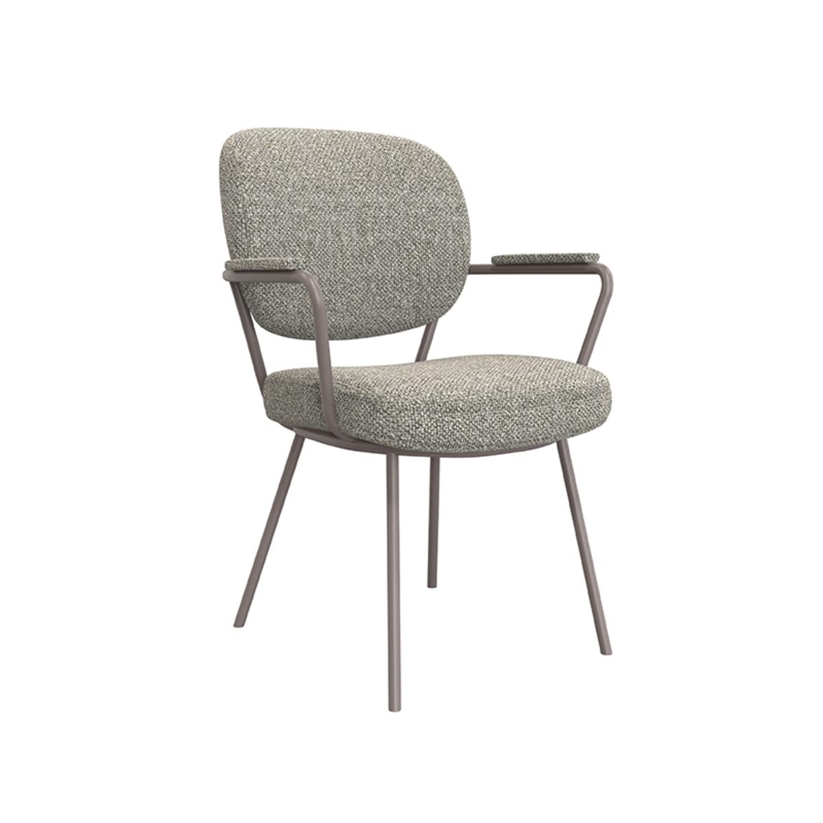 Eetkamerstoel Lausanne - Truffel grijs - Boucle afbeelding 1