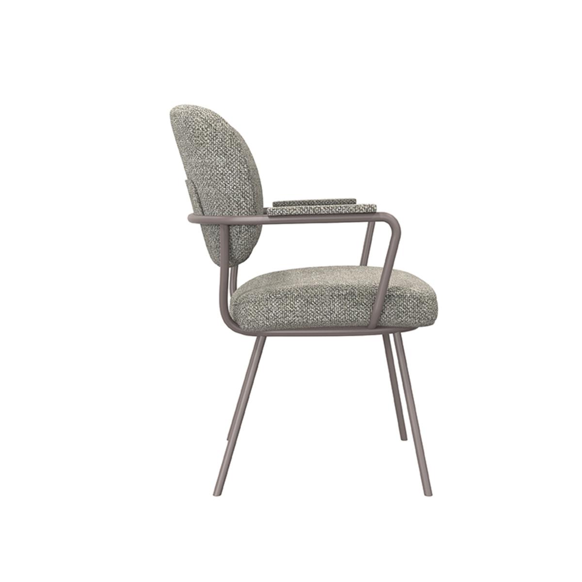  Eetkamerstoel Lausanne - Truffel grijs - Boucle afbeelding 3