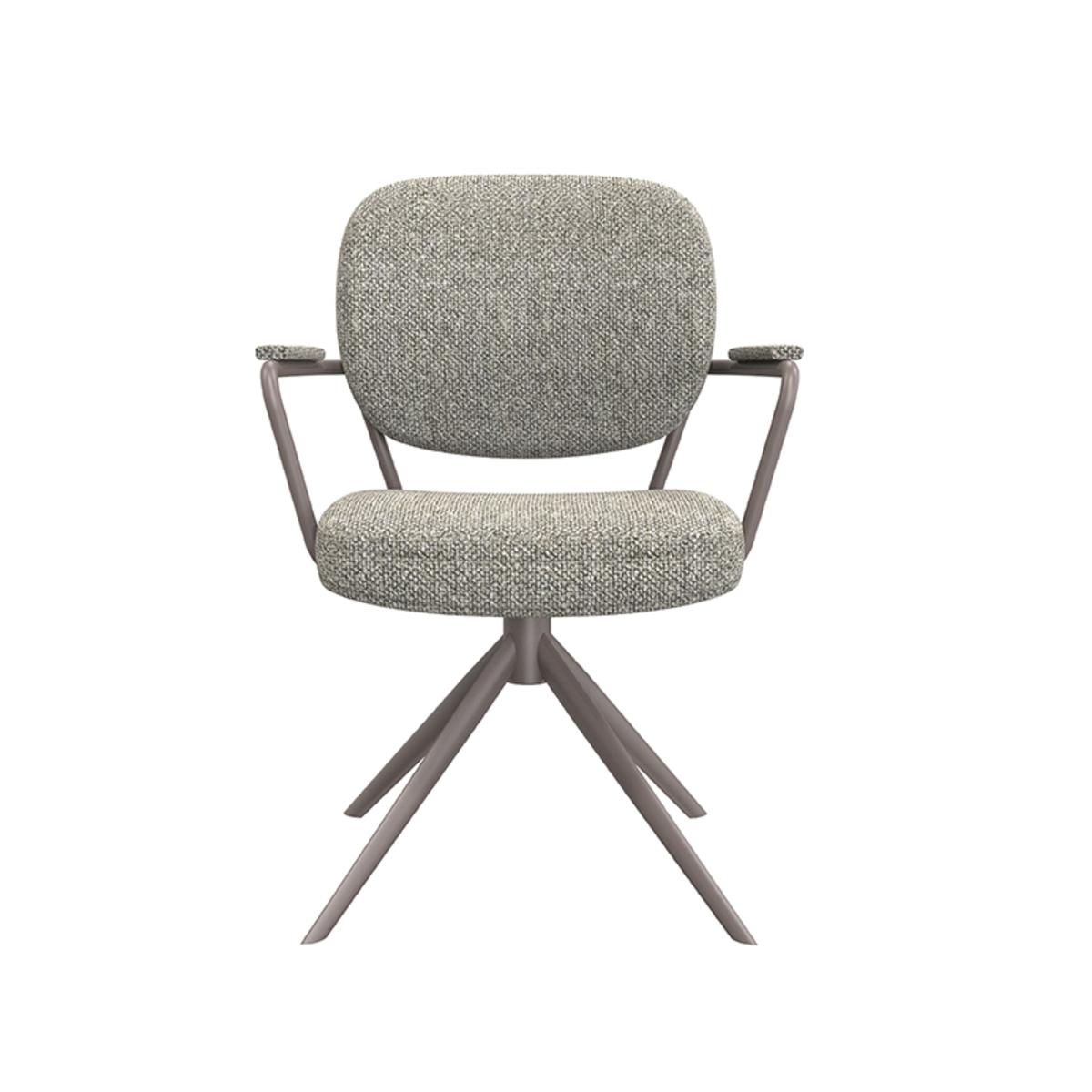  Eetkamerstoel Basel - Truffel grijs - Boucle afbeelding 3