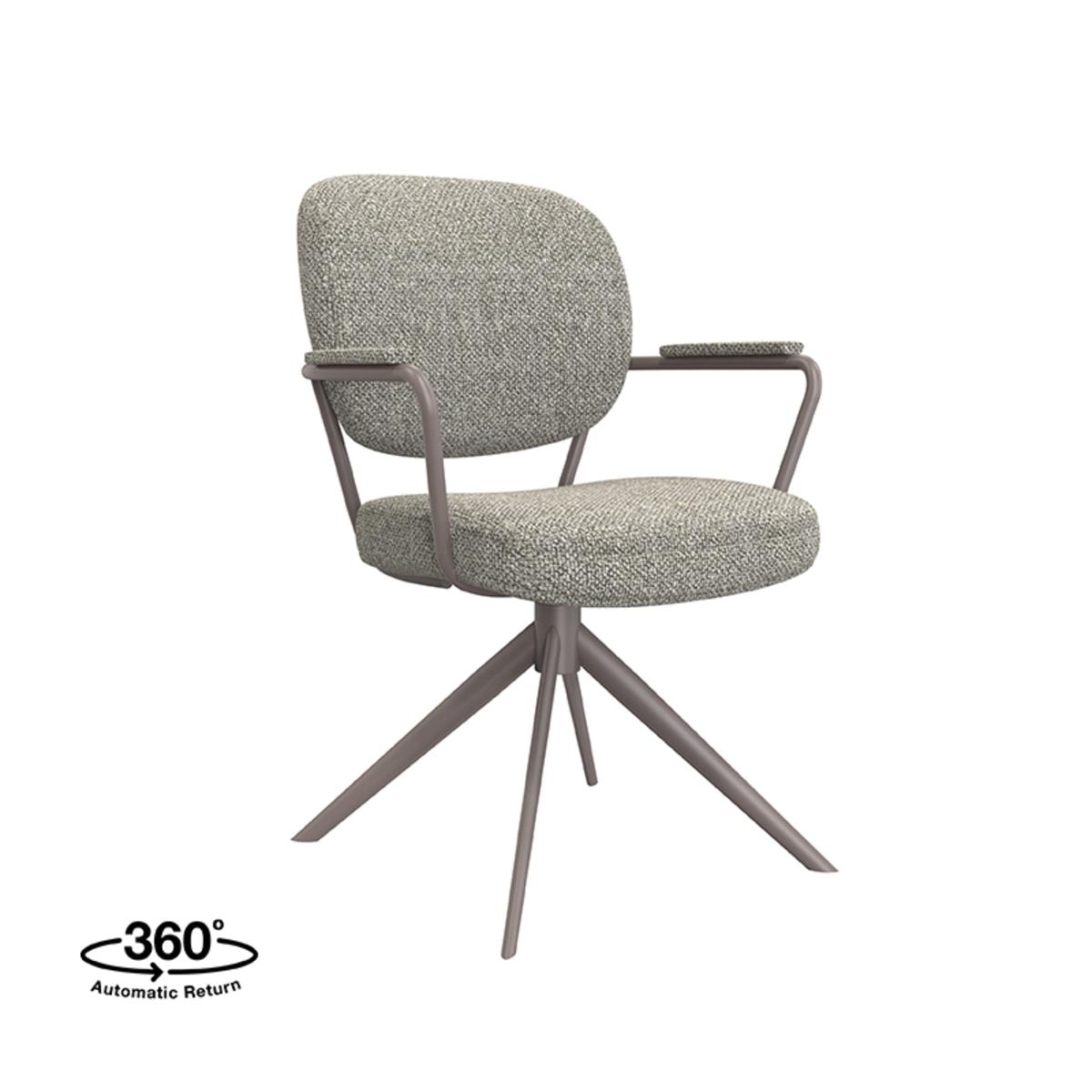  Eetkamerstoel Basel - Truffel grijs - Boucle afbeelding 1
