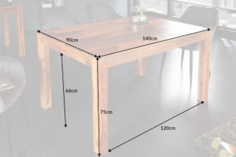 Eettafel sheesham 135 cm