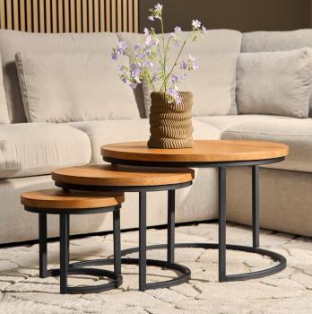 Salontafel set mango 3 tafels